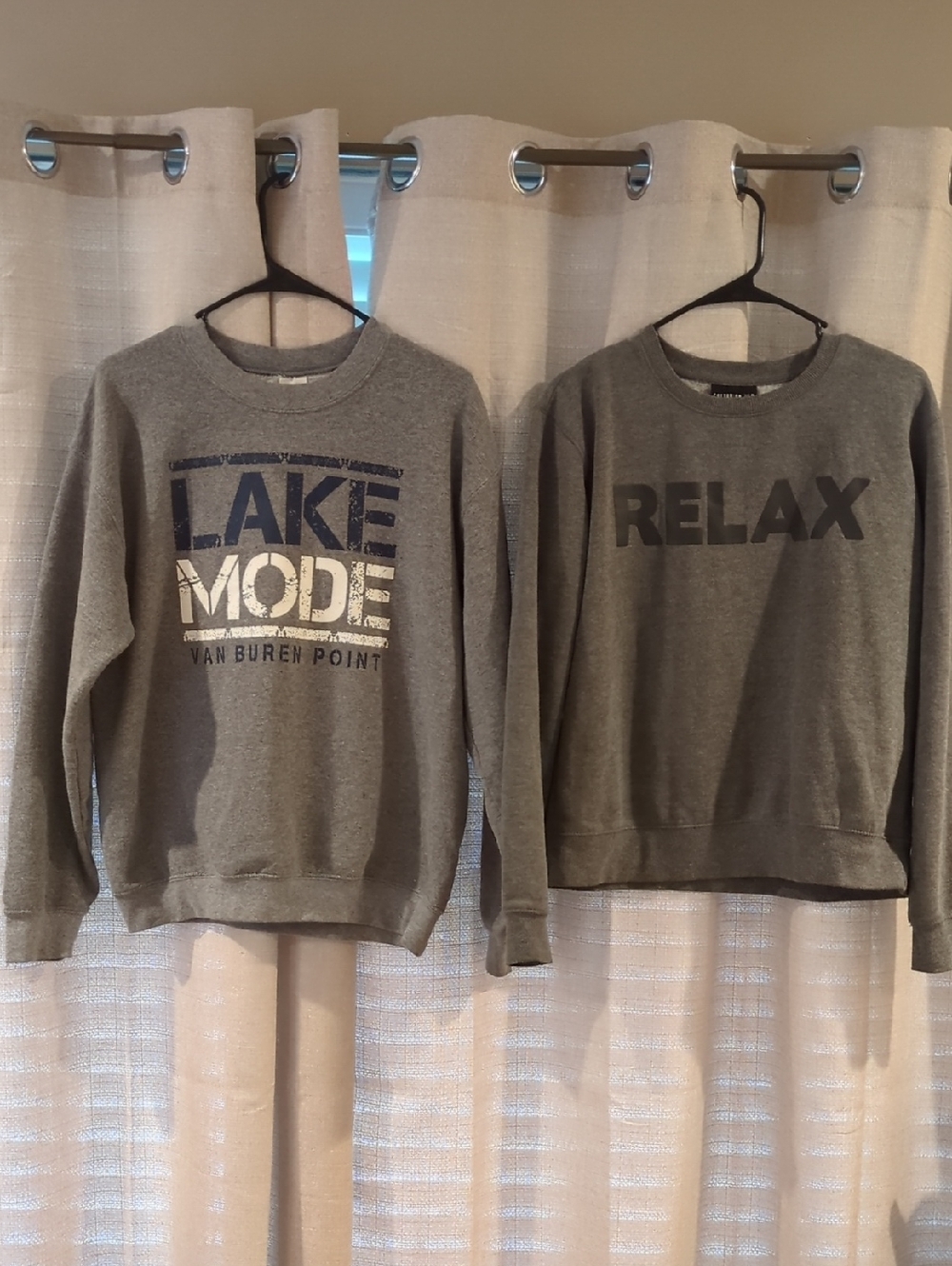 2 Medium Grey Comfy Sweatshirts